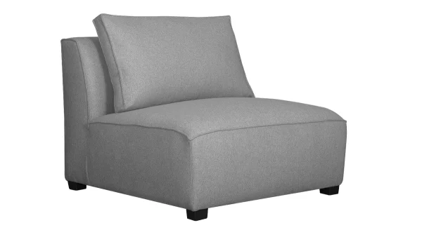 destockage Canapé D’angle Gauche Modulable En Tissu Gris Clair PLURIEL 6