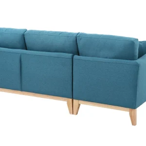 Canapé D’angle Gauche Scandinave Bleu Canard Déhoussable OSLO 16