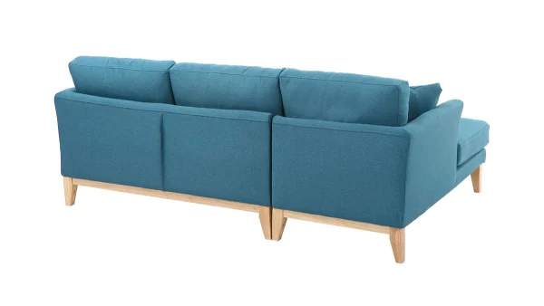 Réductions Canapé D’angle Gauche Scandinave Bleu Canard Déhoussable OSLO 5