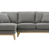 Canapé D’angle Gauche Scandinave En Tissu Gris Clair Déhoussable OSLO Acheter 29