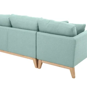 excellents soldes Canapé D’angle Gauche Scandinave Vert Lagon Déhoussable OSLO 16