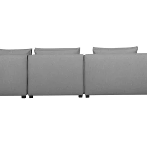 Canapé D’angle Moderne Modulable 4 éléments Gris Clair PLURIEL Top ventes 16