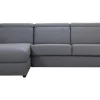 Canapé D’angle Réversible Et Convertible Avec Coffre Et Têtières Ajustables 4 Places En Tissu Gris NORO magasin paris 23