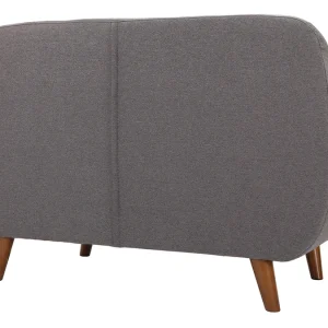 beauté Canapé Déhoussable 2 Places En Tissu Gris Anthracite Et Bois Foncé YNOK 13