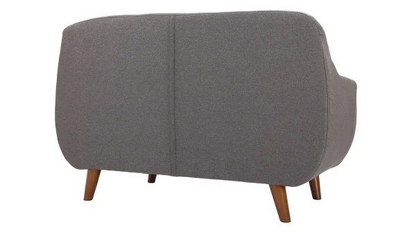 Canapé Déhoussable 2 Places En Tissu Gris Anthracite Et Bois Foncé YNOK vente luxe pas cher 4