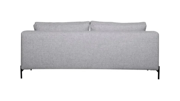 grossiste en ligne Canapé Design 4 Places En Tissu Gris Chiné Et Métal Noir PUCHKINE 5