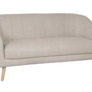 Canapé Scandinave 2-3 Places En Tissu Beige Et Bois Clair ISIS meilleur cadeau 11