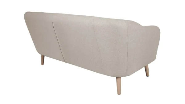 Canapé Scandinave 2-3 Places En Tissu Beige Et Bois Clair ISIS meilleur cadeau 5