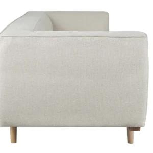 Canapé Scandinave 2-3 Places En Tissu Beige Et Bois Clair MORRIS 12