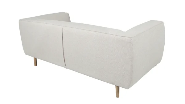 Canapé Scandinave 2-3 Places En Tissu Beige Et Bois Clair MORRIS 5