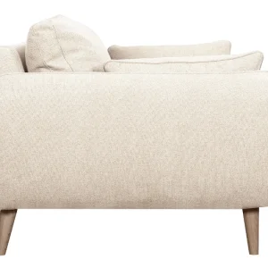 Canapé Scandinave 2 Places En Tissu Beige Et Bois Clair CREEP 11