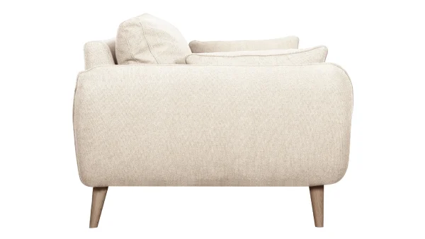 Canapé Scandinave 2 Places En Tissu Beige Et Bois Clair CREEP 4