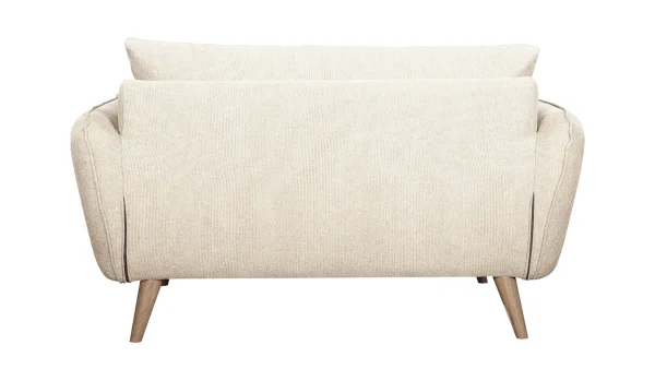 Canapé Scandinave 2 Places En Tissu Beige Et Bois Clair CREEP 5