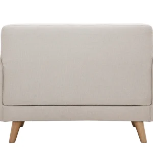 Canapé Scandinave 2 Places En Tissu Beige Et Bois Clair PURE 14