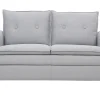 Canapé Scandinave 2 Places En Tissu Gris Clair Et Bois Clair CLIFF Top ventes 28