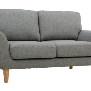 Canapé Scandinave 2 Places En Tissu Gris Et Bois Clair ALICE soldes ligne 11