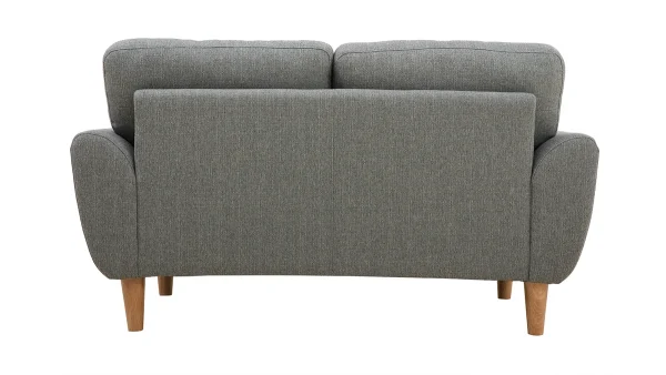 Canapé Scandinave 2 Places En Tissu Gris Et Bois Clair ALICE soldes ligne 5