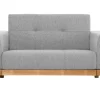 Canapé Scandinave 2 Places En Tissu Gris Et Bois Clair FJORD Vente 31