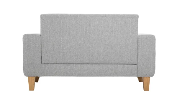 Canapé Scandinave 2 Places En Tissu Gris Et Bois Clair FJORD Vente 5