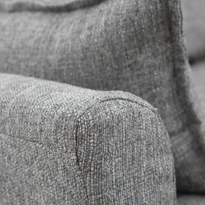 Canapé Scandinave 2 Places En Tissu Gris Et Bois Clair KATE 15