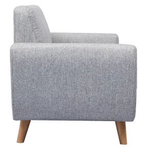 mode Canapé Scandinave 2 Places En Tissu Gris Et Bois Clair PURE 13