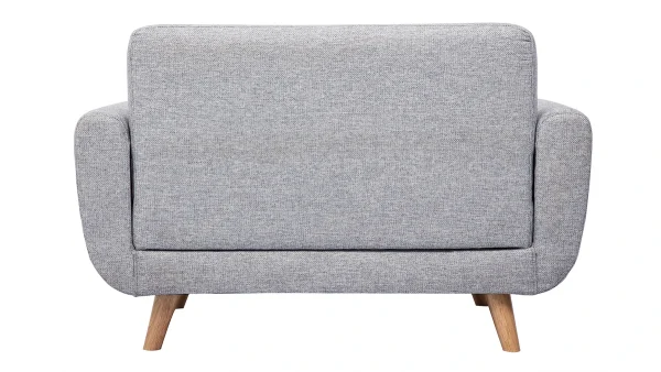 mode Canapé Scandinave 2 Places En Tissu Gris Et Bois Clair PURE 5