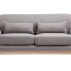 Officielle Canapé Scandinave 2 Places En Tissu Gris Et Bois Clair YOKO 34