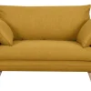 Canapé Scandinave 2 Places En Tissu Jaune Cumin Et Bois Clair CREEP magasins pas chers 31