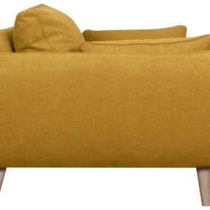 Canapé Scandinave 2 Places En Tissu Jaune Cumin Et Bois Clair CREEP magasins pas chers 11