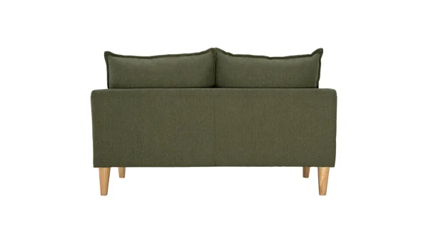 Canapé Scandinave 2 Places En Tissu Kaki Et Bois Clair KATE 5