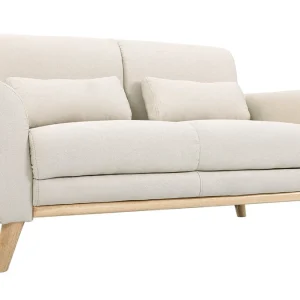 Canapé Scandinave 2 Places En Tissu Naturel Et Bois Clair EKTOR site soldes 10