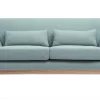 Canapé Scandinave 2 Places En Tissu Vert Lagon Et Bois Clair YOKO marque pas cher 20