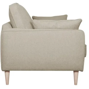 Canapé Scandinave 3 Places En Tissu Beige Et Bois Clair PAPEL offre spéciale 11