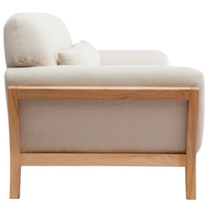 Canapé Scandinave 3 Places En Tissu Beige Et Bois Clair YOKO Livraison internationale 14