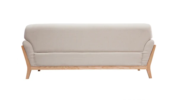 Canapé Scandinave 3 Places En Tissu Beige Et Bois Clair YOKO Livraison internationale 5