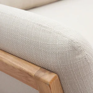 Canapé Scandinave 3 Places En Tissu Beige Et Bois Clair YOKO Livraison internationale 18