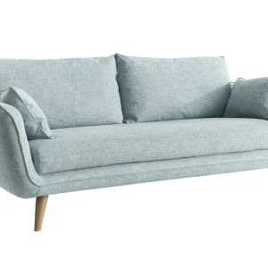 Livraison rapide Canapé Scandinave 3 Places En Tissu Bleu Glacier Et Bois Clair CREEP 11