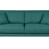 De Qualité Canapé Scandinave 3 Places En Tissu Bleu Paon Et Bois Clair VOGUE 22