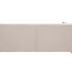 guranteed de qualité Canapé Scandinave 3 Places En Tissu Effet Velours Texturé Beige Et Bois Clair ASAKO 17