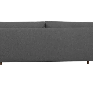 économies garanties Canapé Scandinave 3 Places En Tissu Gris Anthracite Et Bois Clair CREEP 15