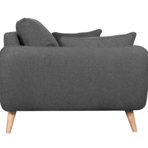 Canapé Scandinave 3 Places En Tissu Gris Anthracite Et Bois Clair CREEP fashioniable 13