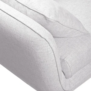 Canapé Scandinave 3 Places En Tissu Gris Clair Chiné Et Bois Clair CREEP 20