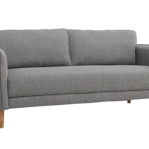 Canapé Scandinave 3 Places En Tissu Gris Clair Et Bois Clair KURT – Miliboo & Stéphane Plaza 12