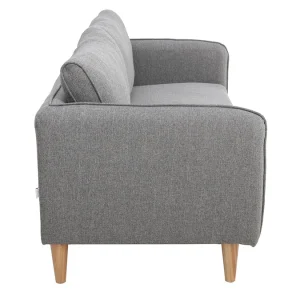 Canapé Scandinave 3 Places En Tissu Gris Clair Et Bois Clair KURT – Miliboo & Stéphane Plaza 14