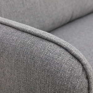 Canapé Scandinave 3 Places En Tissu Gris Clair Et Bois Clair KURT – Miliboo & Stéphane Plaza grossiste en ligne 18