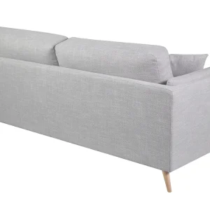 Canapé Scandinave 3 Places En Tissu Gris Clair Et Bois Clair VOGUE 16