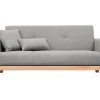 Canapé Scandinave 3 Places En Tissu Gris Et Bois Clair FJORD 19