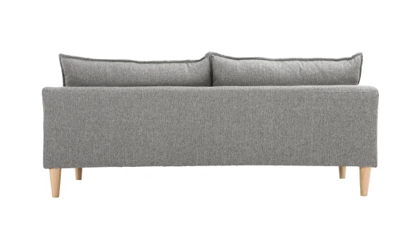 Canapé Scandinave 3 Places En Tissu Gris Et Bois Clair KATE 4