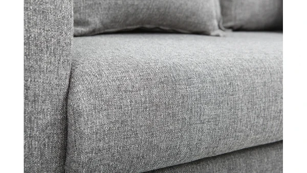 Canapé Scandinave 3 Places En Tissu Gris Et Bois Clair KATE 5