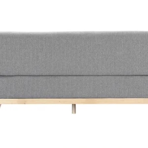 pas cher Canapé Scandinave 3 Places En Tissu Gris Et Bois Clair YOKO 16